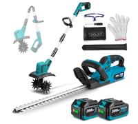 Pack Taille-haie & Motoculteur - YOFIDRA - Yofidra - 2x2000mAh - Lame 55 cm - Manche télescopique