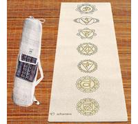 Pack tapis yoga chanvre 7 chakras or + sac chanvre