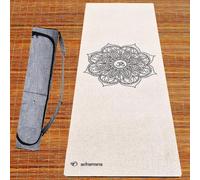 Pack tapis yoga chanvre mandala + sac microfibre