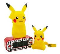 Pack Teknofun Réveil lumineux Pikachu + Figurine lumineuse Pikachu avec dragonne Multicolore G