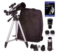 pack télescope levenhuk skyline travel 50 avec zoom, oculaires, sac à dos et accessoires