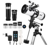 Pack télescope motorisé 1000-114 star sheriff + 4 oculaires hq + 2 lentilles + filtre + chercheur + monture équatoriale eq3 G