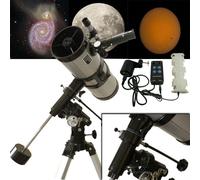 Pack tÃ©lescope motorisÃ© 1000-114 star sheriff + 4 oculaires hq + 2 lentilles + filtre + chercheur + monture Ã©quatoriale eq3 G