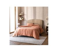 Pack tête de lit et cache-sommier bouclette 190 cm beige