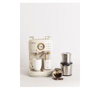 Pack THERA RETRO PRO Machine À Expresso Semi-automatique + MILL PRO Moulin À Café Et À Épices Blanc Cassé