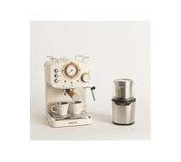 Pack THERA RETRO Cafetière expresso + MILL PRO Moulin à café et à épices - Blanc cassé