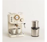 Pack THERA RETRO Cafetière expresso avec MILL PRO Moulin à café et à épices Beige G