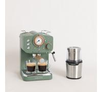 Pack THERA RETRO Cafetière Expresso + MILL PRO Moulin À Café Et À Épices Sauge