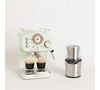 Pack THERA RETRO Cafetière Expresso + MILL PRO Moulin À Café Et À Épices Vert Pastel