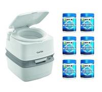 pack thetford toilette portable 100poucent autonome 21 litres 6x15 sachets traitement des mati Blanc