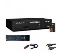Pack THOMSON Récepteur TV Satellite Full HD + Carte d'accès TNTSAT + Câble HDMI + Câble 12V