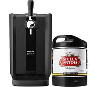 PerfectDraft Black - Pack Tireuse À Bière + 1 Fût Stella Artois 6L - Machine Pression À Domicile - Refroidissement À 3°C - 30 Jours Fraîcheur - Indicateurs LED Température - Idée Cadeau Amateur Bière