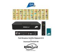 Pack TIVÙSAT HD Récepteur Satellite Digiquest Q10 + Carte Smartcard TIVUSAT HD