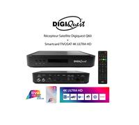 Pack TIVÙSAT HD Récepteur Satellite Digiquest Q60 + Carte Smartcard TIVÙSAT 4K ULTRA HD
