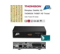 Pack Tivùsat Récepteur Sat HD THOMSON THS807 HD + Carte Tivùsat HD Activation Comprise - 60 Chaînes HD Italiennes & Internationales