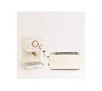 Pack TOAST RETRO Grille pain avec THERA RETRO Cafetière express finition mate beige Beige G