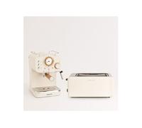 Pack TOAST RETRO Grille pain avec THERA RETRO Cafetière express finition mate beige Beige G