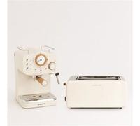 Pack TOAST RETRO Grille pain avec THERA RETRO Cafetière express finition mate beige Beige G