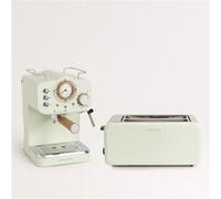 Pack TOAST RETRO Grille pain avec THERA RETRO Cafetière express finition mate vert Vert G