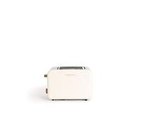 Pack TOAST RETRO Petit Grille-pain à fentes larges + 2 GRILLES pour sandwichs - Blanc cassé