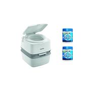 PACK Toilette Portable 100% Autonome 21 Litres + 2x15 Sachets Traitement des Matières Camping car