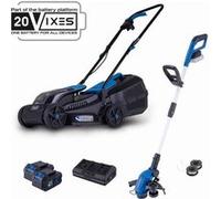 Scheppach Pack tondeuse et coupe-bordure BC-MP320-X + C-LT300-X 32 cm 20V IXES 2×4Ah + chargeur
