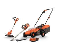 Pack Tondeuse BRUSHLESS 20V 33cm de coupe + coupe-bordures + taille-haies - DUAL POWER - POWDPGBOX25 - 1 batterie 20V 3Ah + chargeur
