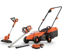 Pack Tondeuse BRUSHLESS 20V 33cm de coupe + coupe-bordures + taille-haies - DUAL POWER - POWDPGBOX25 - 1 batterie 20V 3Ah + chargeur