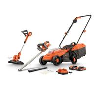Pack Tondeuse BRUSHLESS 20V 33cm de coupe + coupe-bordures + taille-haies - DUAL POWER POWDPGBOX25A - 2 batteries 20V 3Ah + chargeur