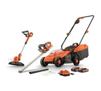 Pack Tondeuse BRUSHLESS 20V 33cm de coupe + coupe-bordures + taille-haies - POWDPGBOX25A - 2 batteries 20V 3Ah + chargeur G