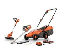 Pack Tondeuse BRUSHLESS 20V 33cm de coupe + coupe-bordures + taille-haies - POWDPGBOX25A - 2 batteries 20V 3Ah + chargeur