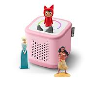 Pack toniebox 2 - boite à histoires - princesses elsa et vaiana - rose fleur