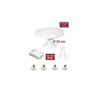PACK TONNA Antenne TNT HD Omnidirectionnelle Gain 40dB + 4 Aimants Fixation Camping-Car