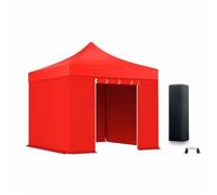 Pack tonnelle pliante - Xptent - 3X3 Structure Aluminium 45mm Toit 380g-m² Rouge qualité Pro Sac Transport