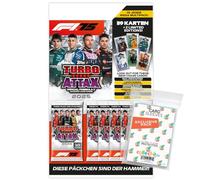 Pack Topps - Turbo Attax Formule 1 2025 - Cartes Commerciales - 1 pack multiple + pochettes exclusives Collect-it