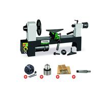 Pack tour à bois 200x305mm + mandrin 4 mors 100 mm + jeu 8 burins + mandrin à couronne + arbre Holzstar DB305 VARIO PACK