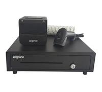 Pack TPV - GRIFFIN - APPROX - Tiroir, Imprimante, Lecteur Codes Barres - 8 Rouleaux 80x60 - Noir