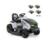 PACK Tracteur tondeuse autoportée à éjection latérale et mulching, 4 batteries 10Ah et chargeur rapide - EGO TR4201E