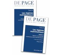 Pack Traité de droit civil belge - Tome IX Les régimes matrimoniaux - Volumes 1 et 2