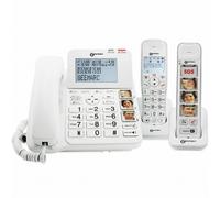 Pack Trio Téléphone Fixe Senior 295 Amplifié 30 dB avec Répondeur Intégré, Blanc
