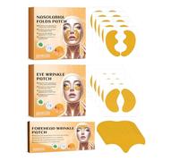 Pack Triple Action Anti-Âge, Patchs Lissant Visage Yeux Front,Facial Mask, Correction des Rides Profondes, Pour Réduire Les Rides et Ridules Peau Lisse Visage