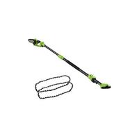 PACK Tronçonneuse sans fil manche télescopique + lot de 2 chaînes - VENTEO - Tronçonneuse sans fil - Bricoler/couper/élaguer - Légère - Inclus lot 2 chaînes de rechange