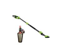 PACK tronçonneuse électrique avec manche télescopique+ RootSlayer à main - VENTEO - Outils multifonctions jardin - Léger/Facile d'utilisation - Etui nylon OFFERT