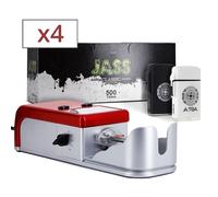 Pack Tubeuse Electrique Art et Volutes + 2000 Tubes Jass + 2 Briquets Torche