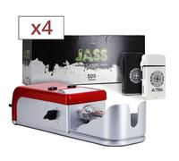 Pack Tubeuse Electrique Art et Volutes + 2000 Tubes Jass + 2 Briquets Torche