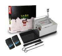 Pack Tubeuse électrique Zorr Deluxe Powermatic 2+ - haut de gamme + boite Rigide de 1000 tubes + 2 Briquets Tempête Zorr100 Maxi