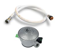 Pack tuyau gaz flexible 1.50 m + Détendeur Butane à clipser Quick-On Valve