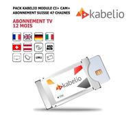 Pack TV Kabelio - Kabelio - HD4K - CI+ Cam - 12 mois d'abonnement - 47 chaînes européennes