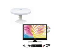pack tv led 15.6pouces 39cm télévision hd dvd intégré antenne tnt omnidirectionnelle