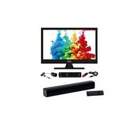 Pack tv led 16" 40cm télévision hd + barre de son compact bluetooth